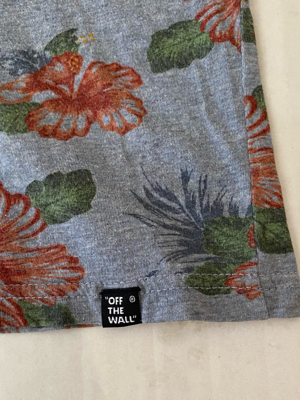 Vans Men's Floral Pocket T‑Shirt - Blue with Orange & Green Print Medium - Picture 6 of 7
